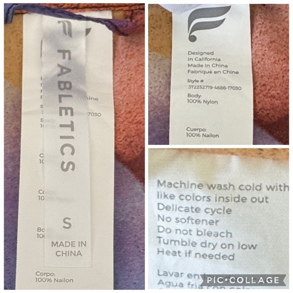 Fabletics Oversized Flyweight Windbreaker Meltdown Abstract Jacket Size S - Picture 13 of 15